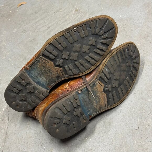 Magnanni "Daroca" Brogue Wing Tip Boot Calf Leather Brown 41.5 8.5 US - Picture 5 of 8